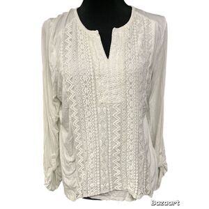 RXB Lace White Blouse. Size Large